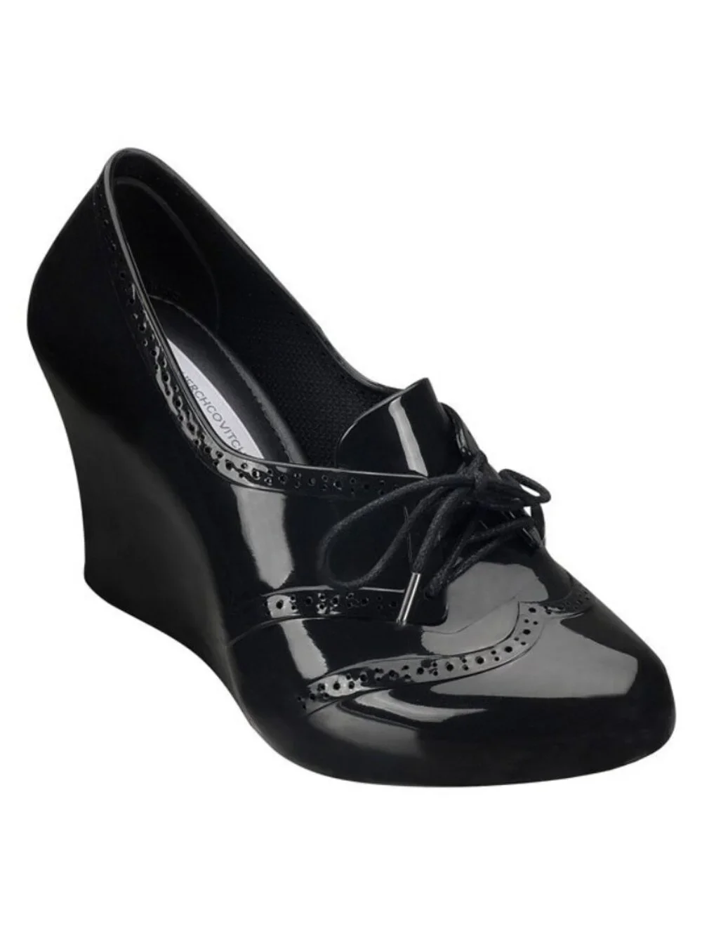 Melissa Troupe Alexandre Herchcovitch Black Wedge Oxford Shoes Women’s US 7 NIB